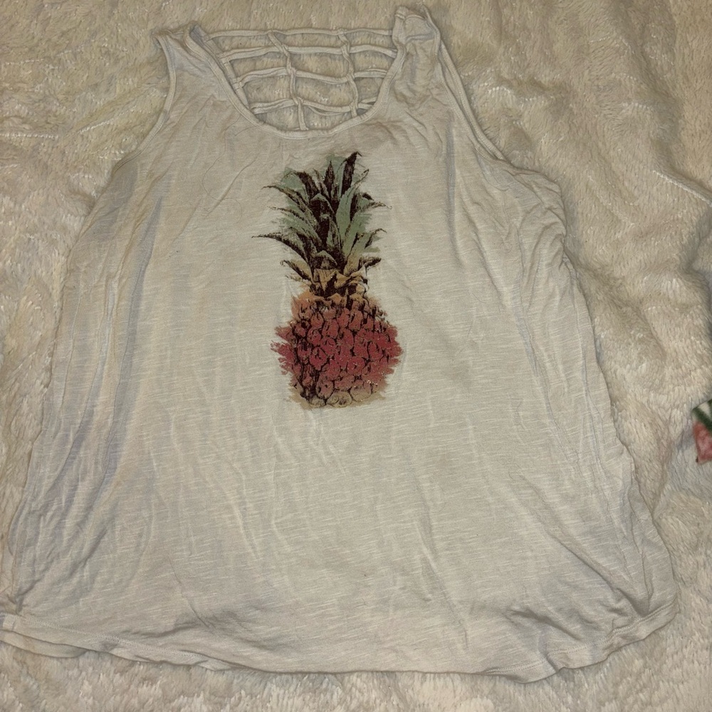Maurices Cream Tank Top Graphic Relaxed